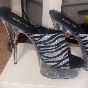 zebra high heels